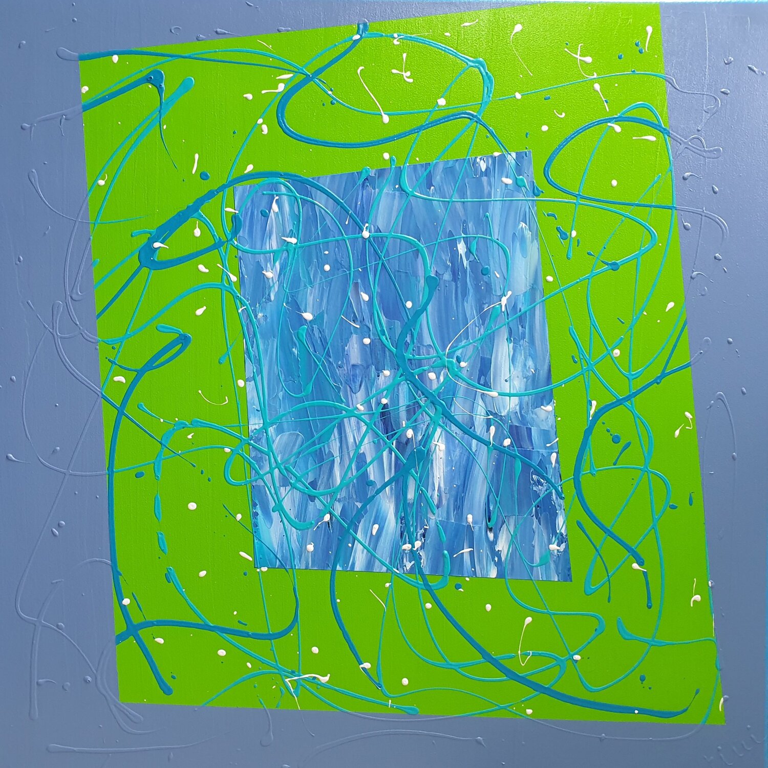 GLACIER STRUGGLE (Unikat) Tini Jasper Original painting for sale