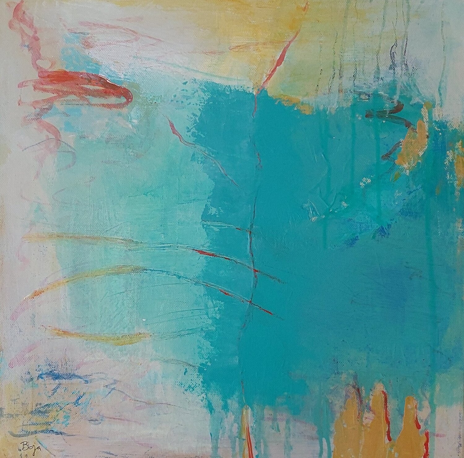 Wonderland - blue Bojana Milisavljević Bogić Original painting for sale