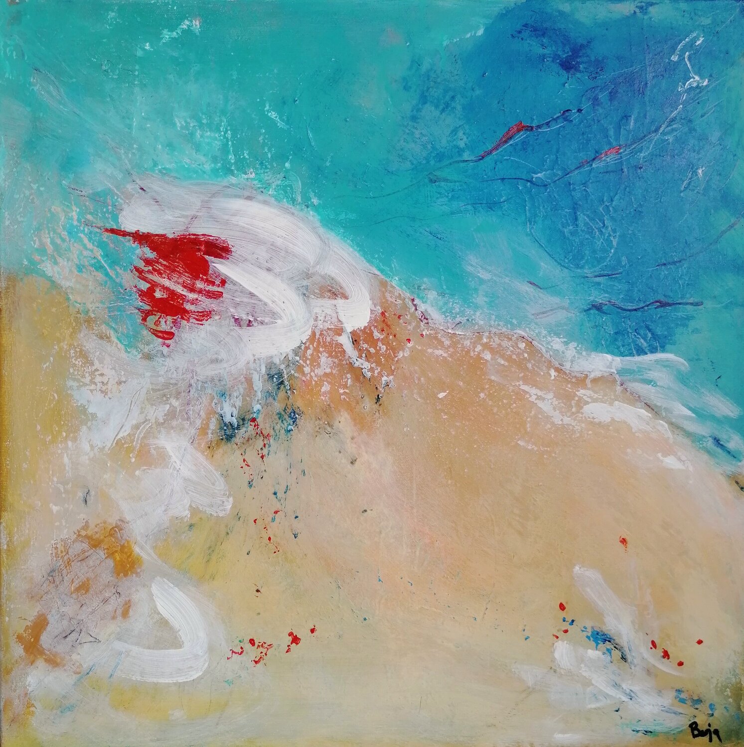 Wonderland - blue IV Bojana Milisavljević Bogić Original painting for sale