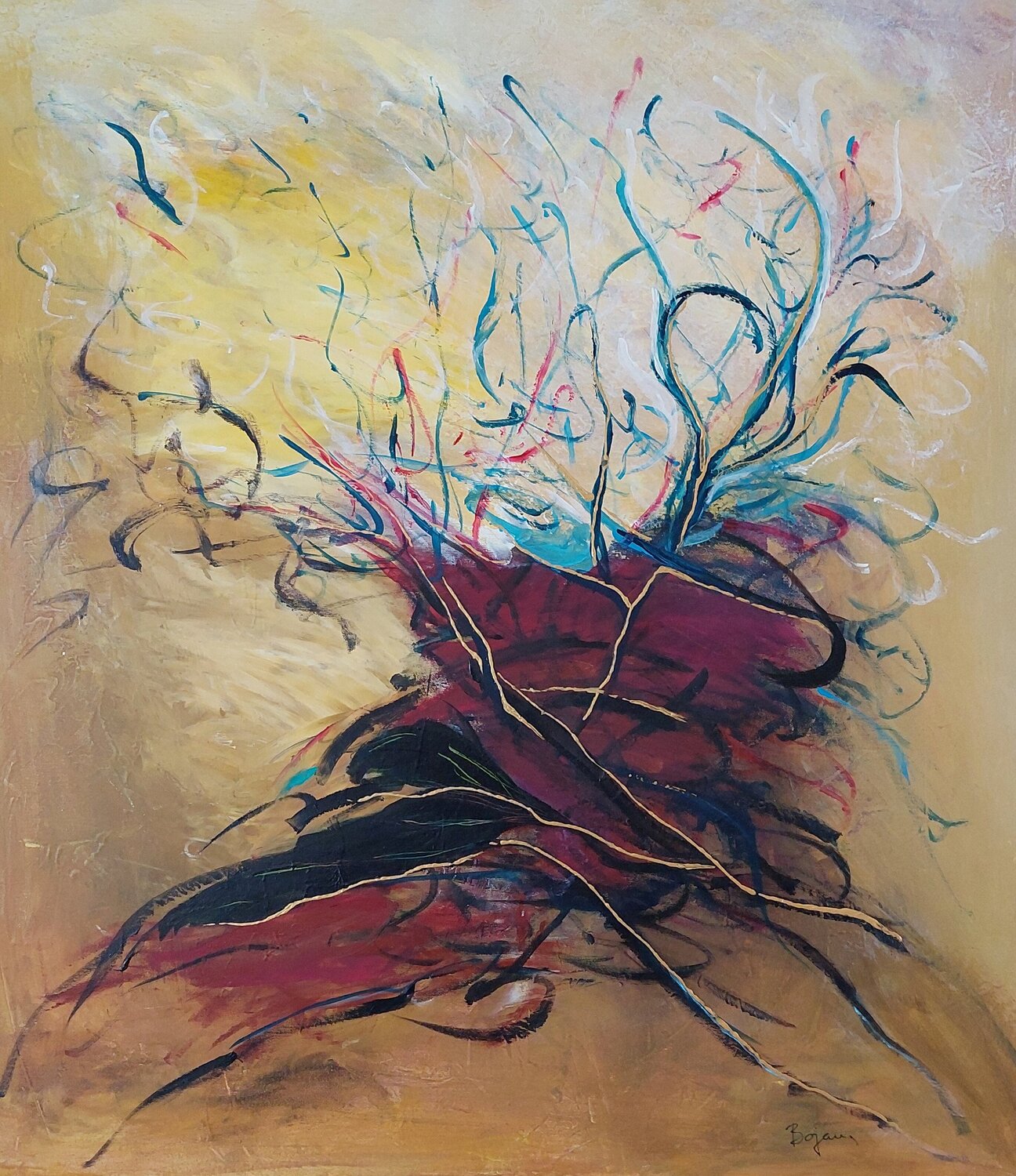 Roots and wings Bojana Milisavljević Bogić Original painting for sale