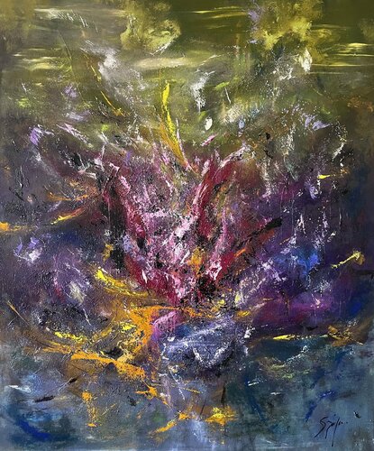 MIDNIGHT BERRIES by Sandra Szaja, Painting for Sale on Select