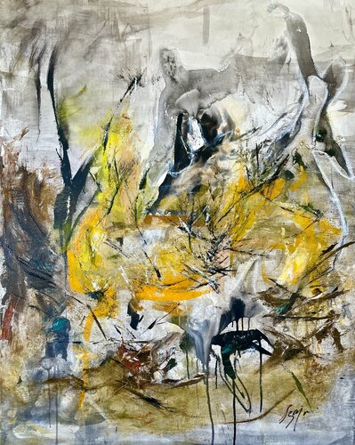LEVITATING by Sandra Szaja, Painting for Sale on Select