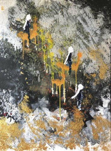 GOLDEN DESERT OF DUBAI by Sandra Szaja, Painting for Sale on Select