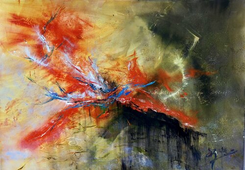THE PHŒNIX by Sandra Szaja, Painting for Sale on Select