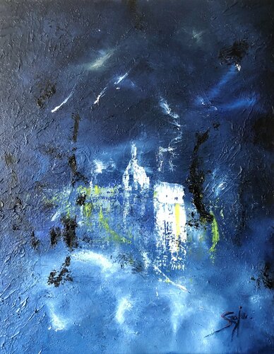 NIGHT DIVE by Sandra Szaja, Painting for Sale on Select