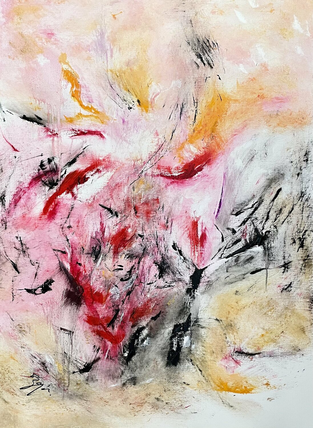 DESERT ON FIRE Sandra Szaja Original painting for sale