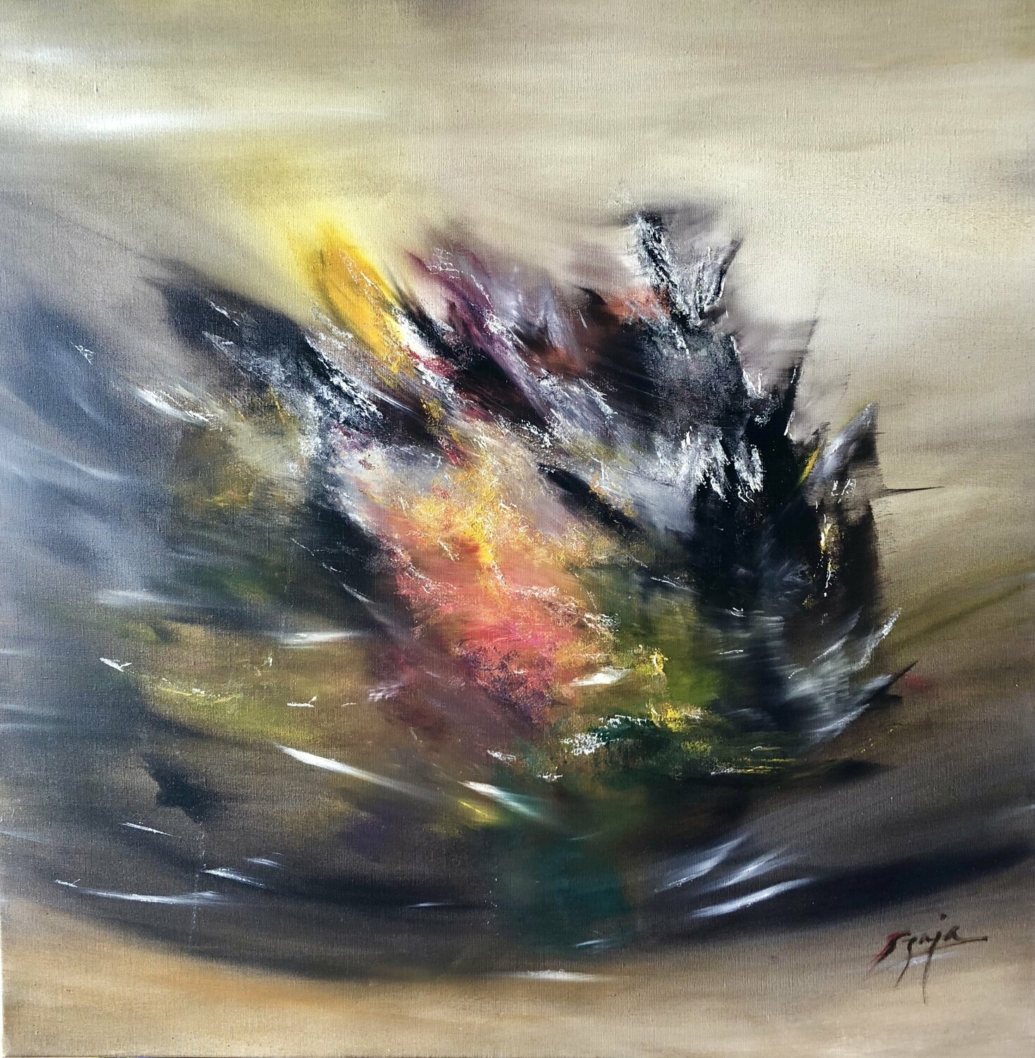 INNER FLAME Sandra Szaja Original painting for sale