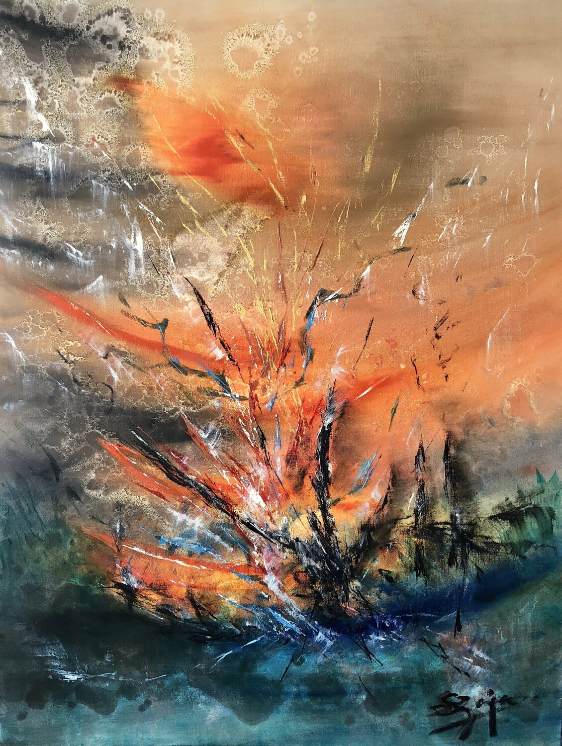 BEYOND WORDS Sandra Szaja Original painting for sale