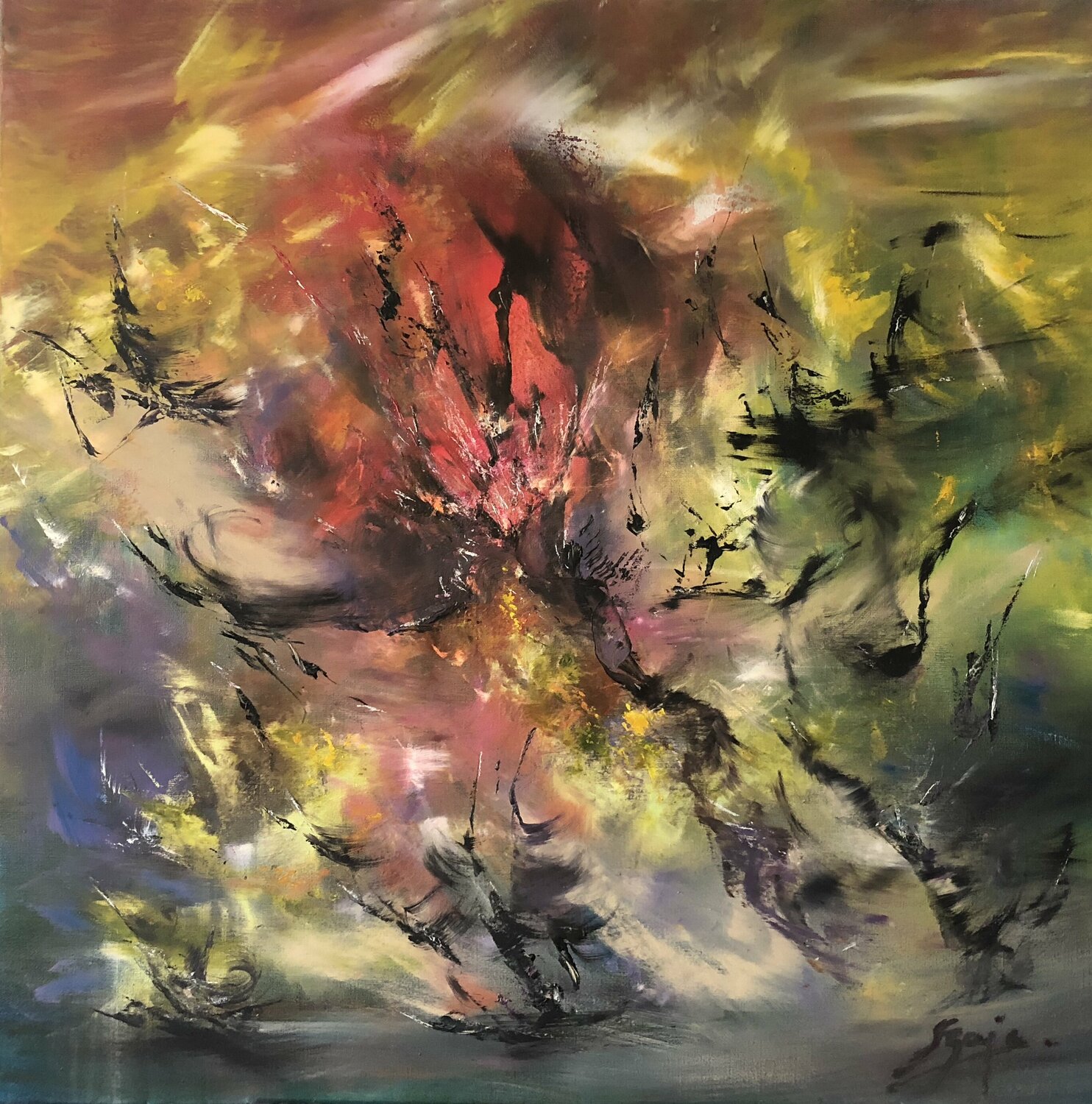 SHADOWS Sandra Szaja Original painting for sale