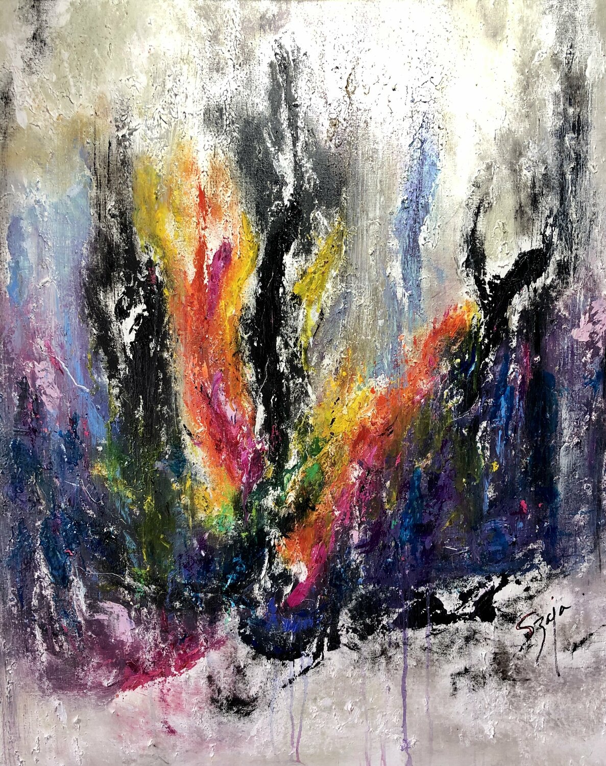 MORNING DELIGHT Sandra Szaja Original painting for sale