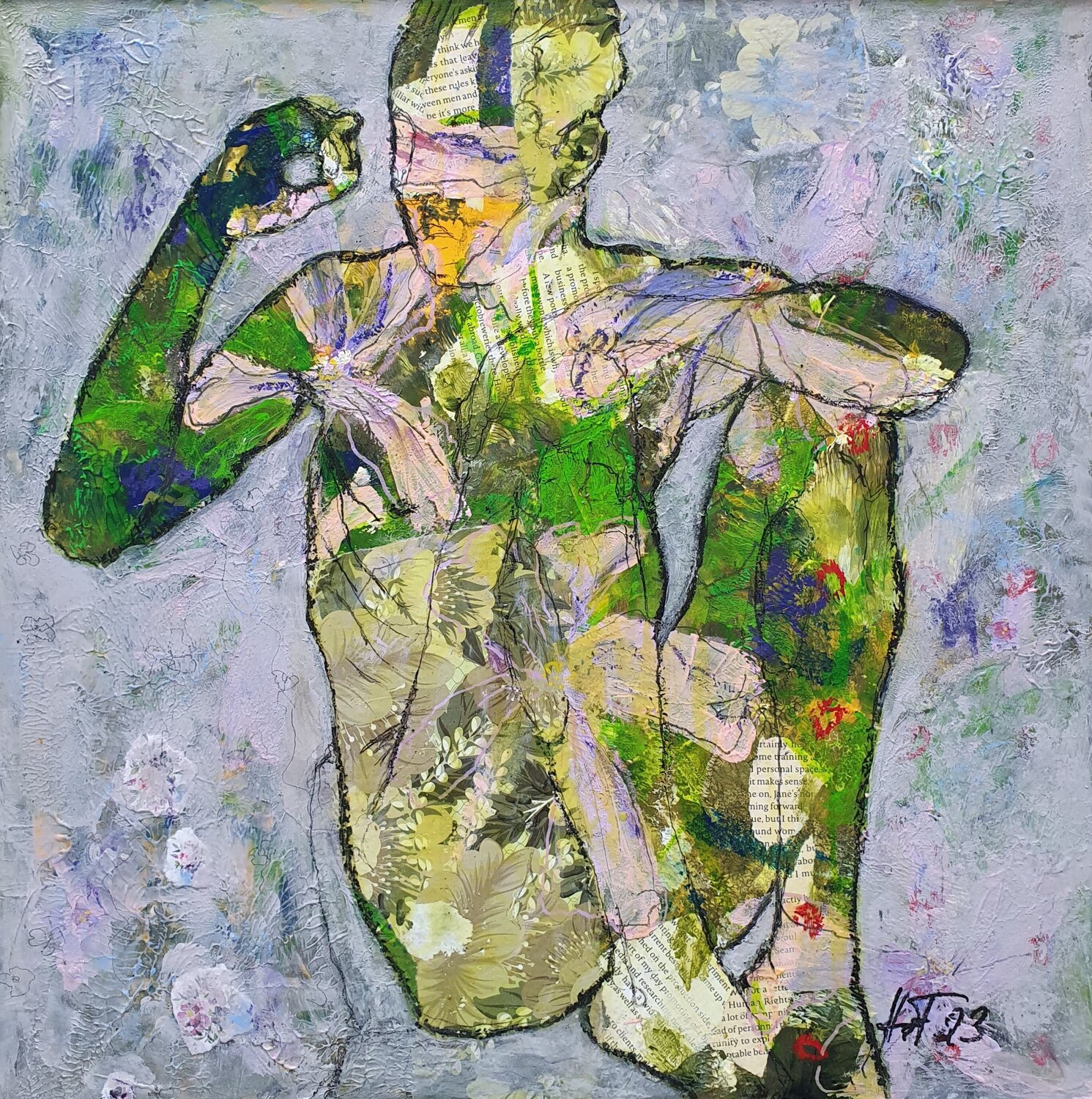 JUST PASSING THE TIME Helene Fiegl Original painting for sale