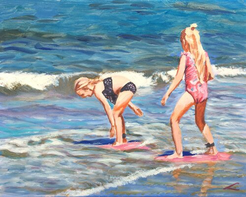 Going to surf 2 by Elena Sokolova, Painting for Sale on Select