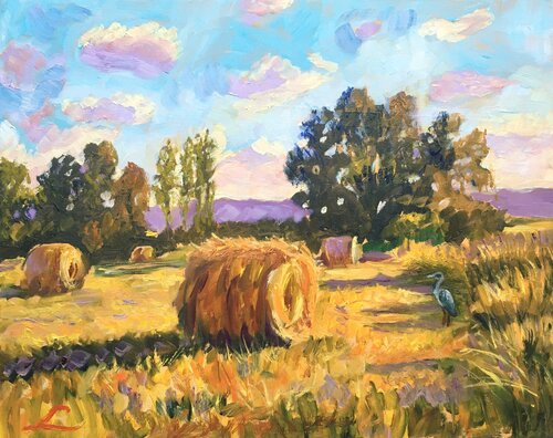 Haystacks 2026 by Elena Sokolova, Painting for Sale on Select