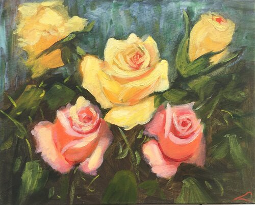 roses by Elena Sokolova, Painting for Sale on Select
