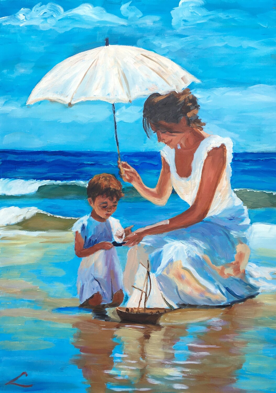 Peaceful moment Elena Sokolova Original painting for sale