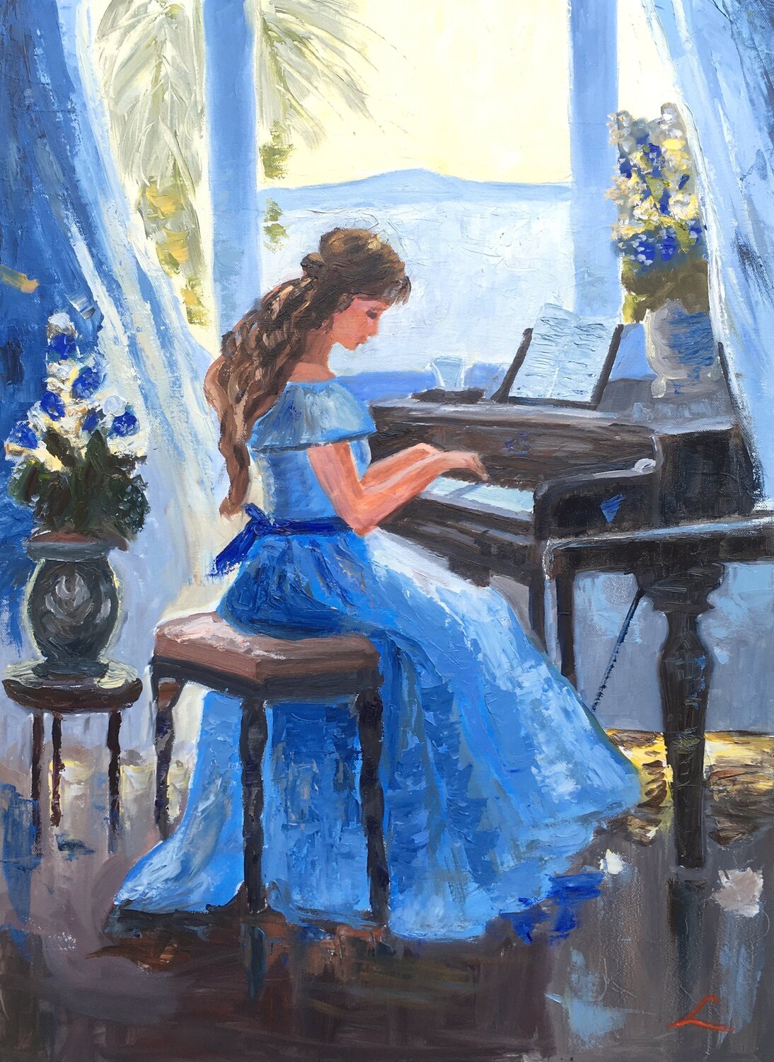 Piano blues Elena Sokolova Original painting for sale