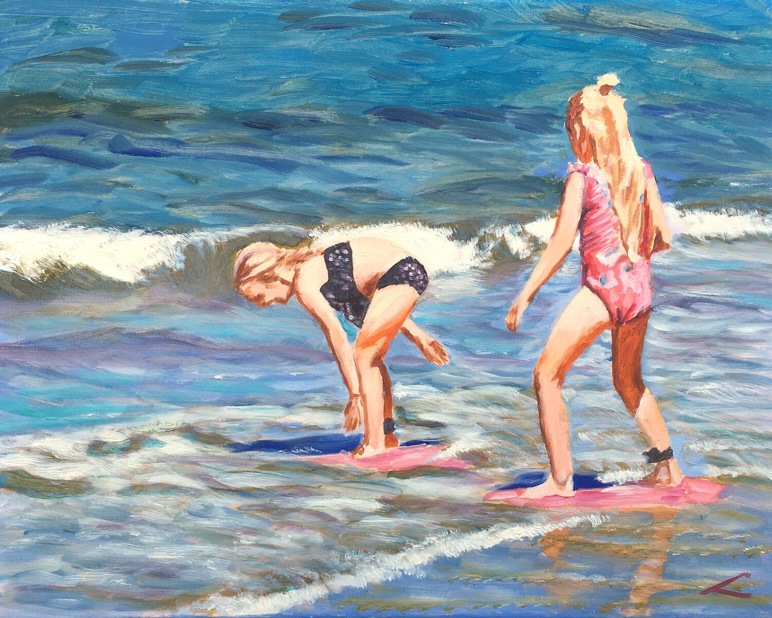 Going to surf 2 Elena Sokolova Original painting for sale
