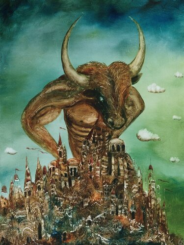 Minotaurus by Andreas Curts, Painting for Sale on Select