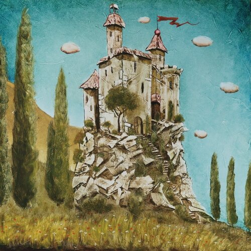 Feldschlösschen - Das Chalet auf dem Fels by Andreas Curts, Painting for Sale on Select