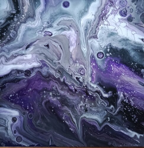Violet Nebula by Vera Göpfert, Painting for Sale on Select