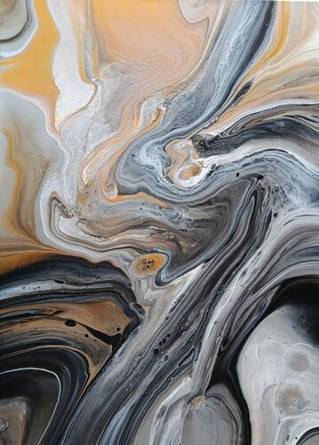 Golden Sediment by Vera Göpfert, Painting for Sale on Select