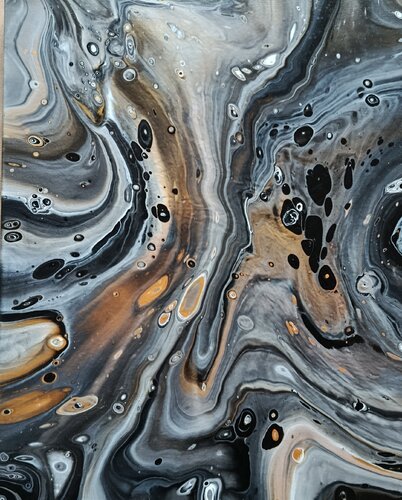 Aureum Flow 2 by Vera Göpfert, Painting for Sale on Select
