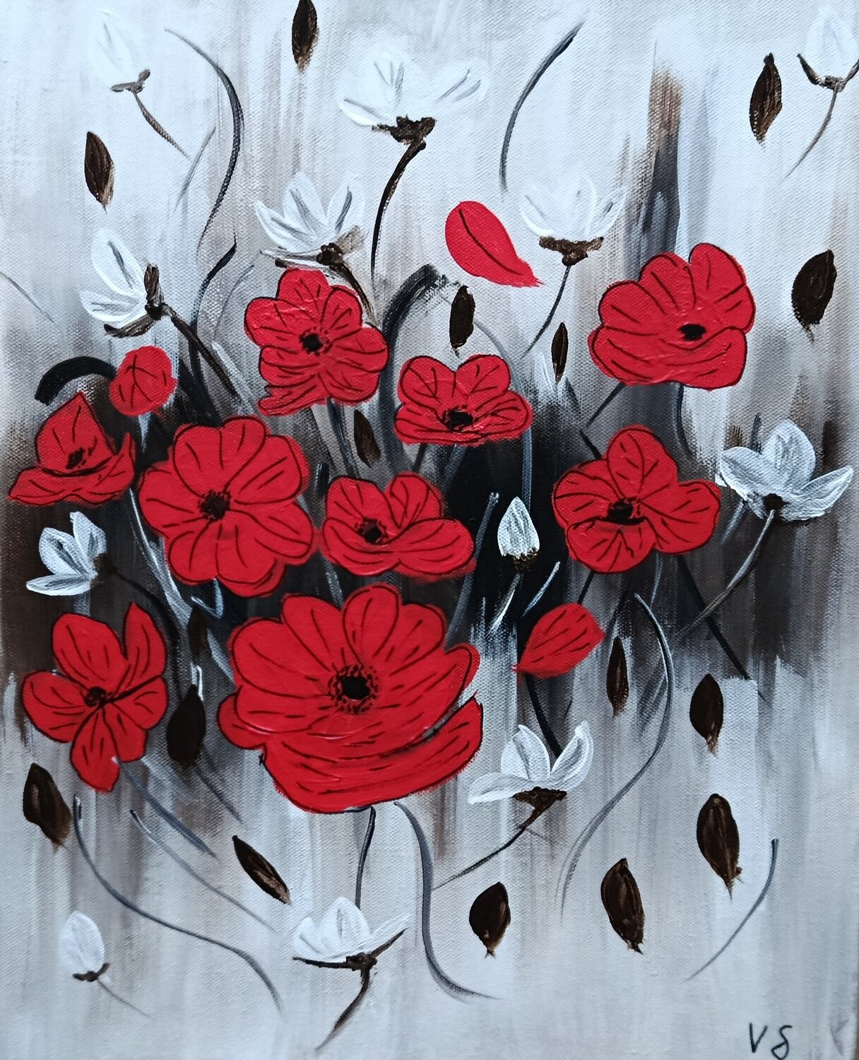 Rubinrotes Erwachen Vera Göpfert Original painting for sale