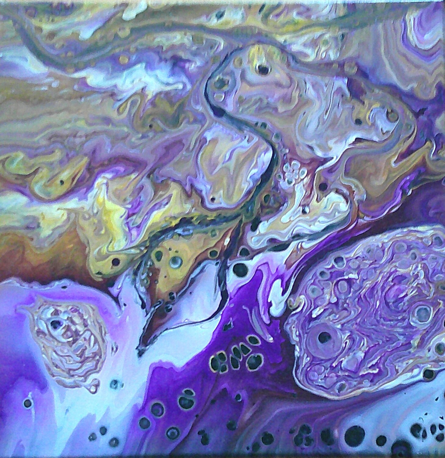 Violet Geode Vera Göpfert Original painting for sale