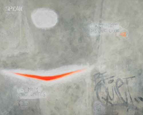"L'ART N'EST PAS UNE LUXE - LES MOTS SONT LIMITÉS" - "KUNST IST KEIN LUXUS - WORTE SIND LIMITIERT" by Lars Contzen, Painting for Sale on Select