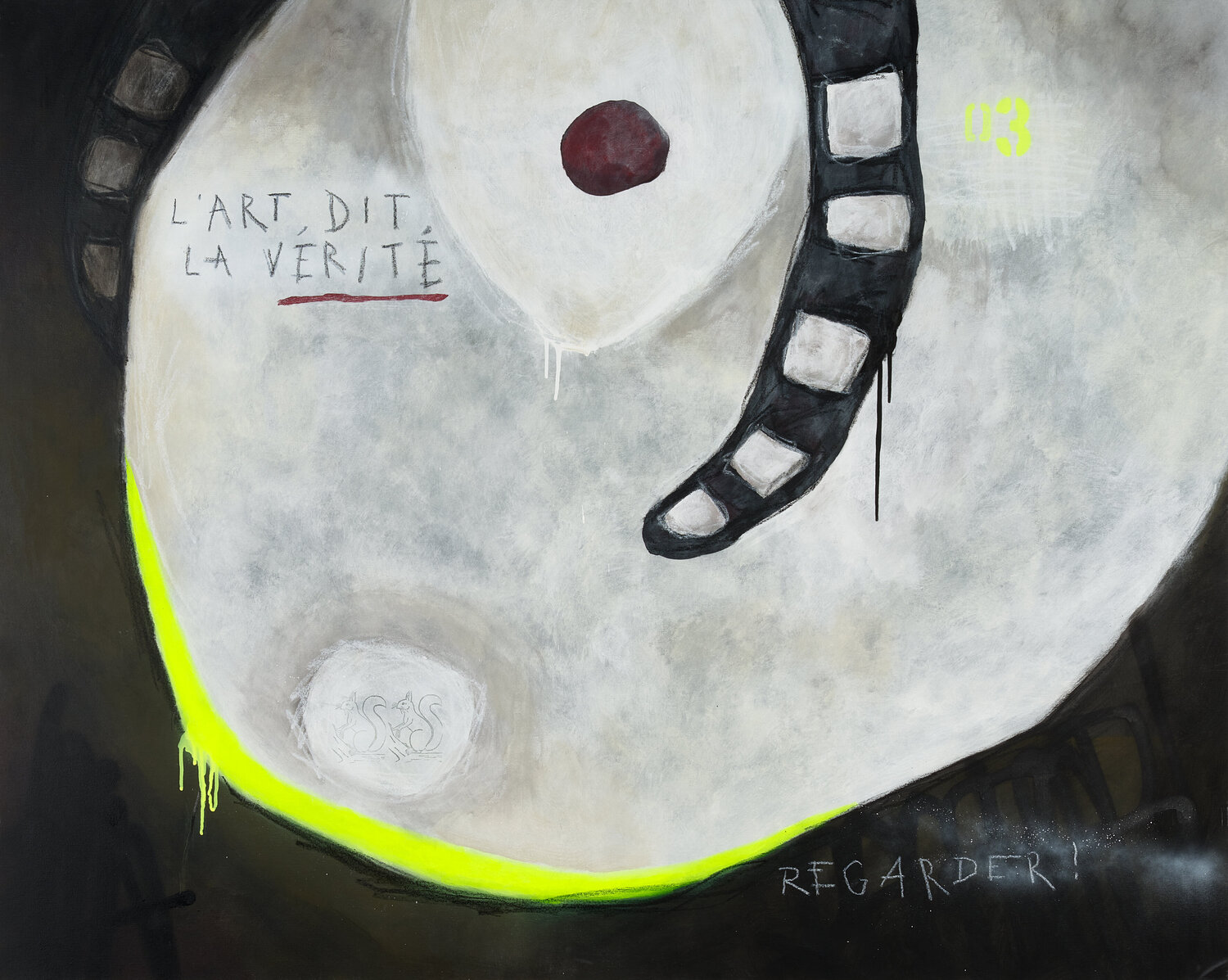 "L'ART DIT LA VERITÉ" - "KUNST SAGT DIE WAHRHEIT" Lars Contzen Original painting for sale