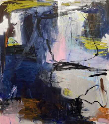 Where Blue breaks open by Adriana Bernet, Painting for Sale on Select