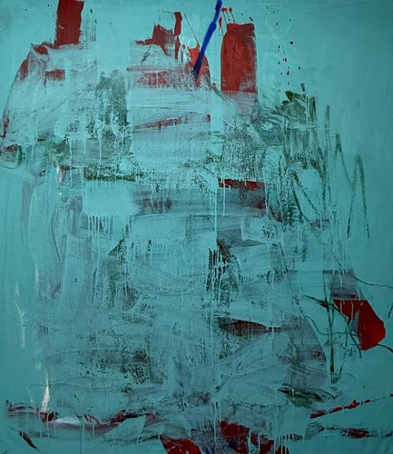 Into Aqua by Adriana Bernet, Painting for Sale on Select