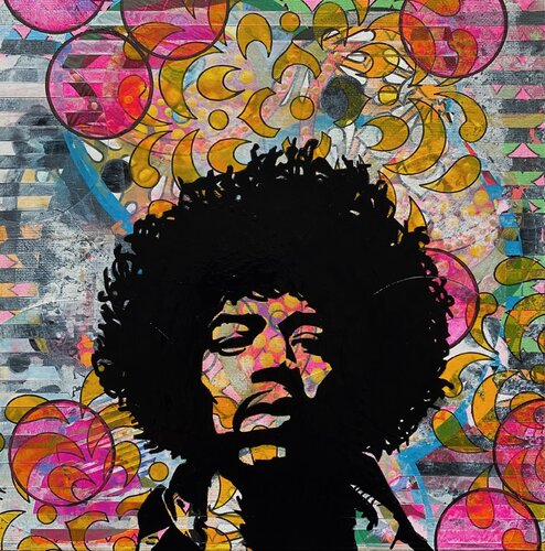 Psychedelic Rock by Christelle RIFFET (Cehere), Painting for Sale on Select