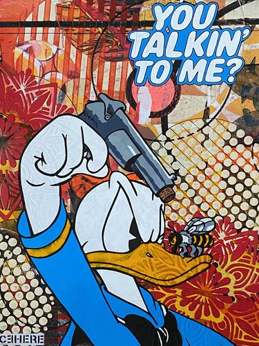 BUZZING FOR ATTENTION — Pop Art & Street Art - Cehere von Christelle RIFFET (Cehere), Malerei kaufen auf Select