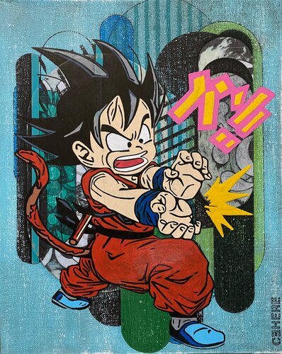 YOUNG WARRIOR — ANIME POP ART EXPLOSION - Cehere by Christelle RIFFET (Cehere), Painting for Sale on Select
