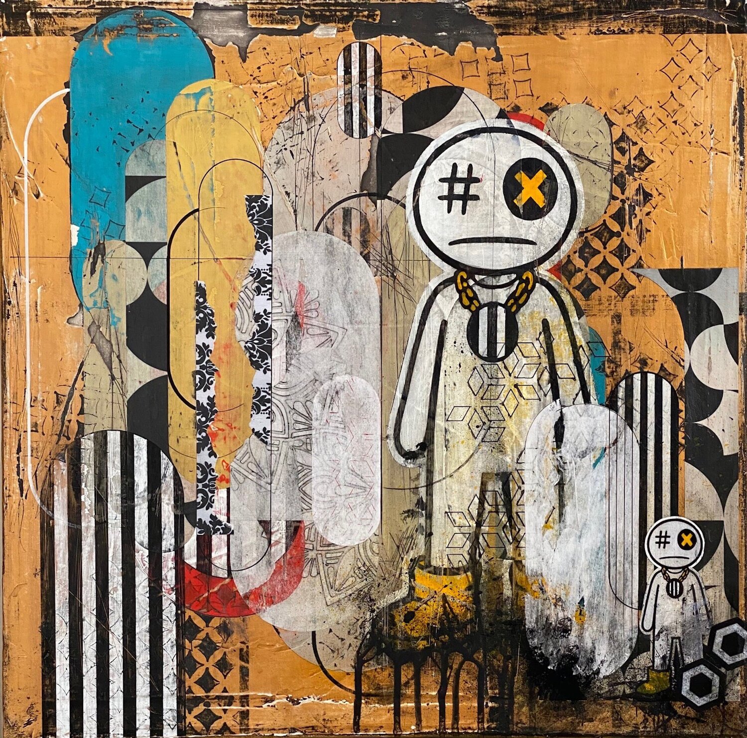 ECHO 01 - Emergence Christelle RIFFET (Cehere) Original painting for sale