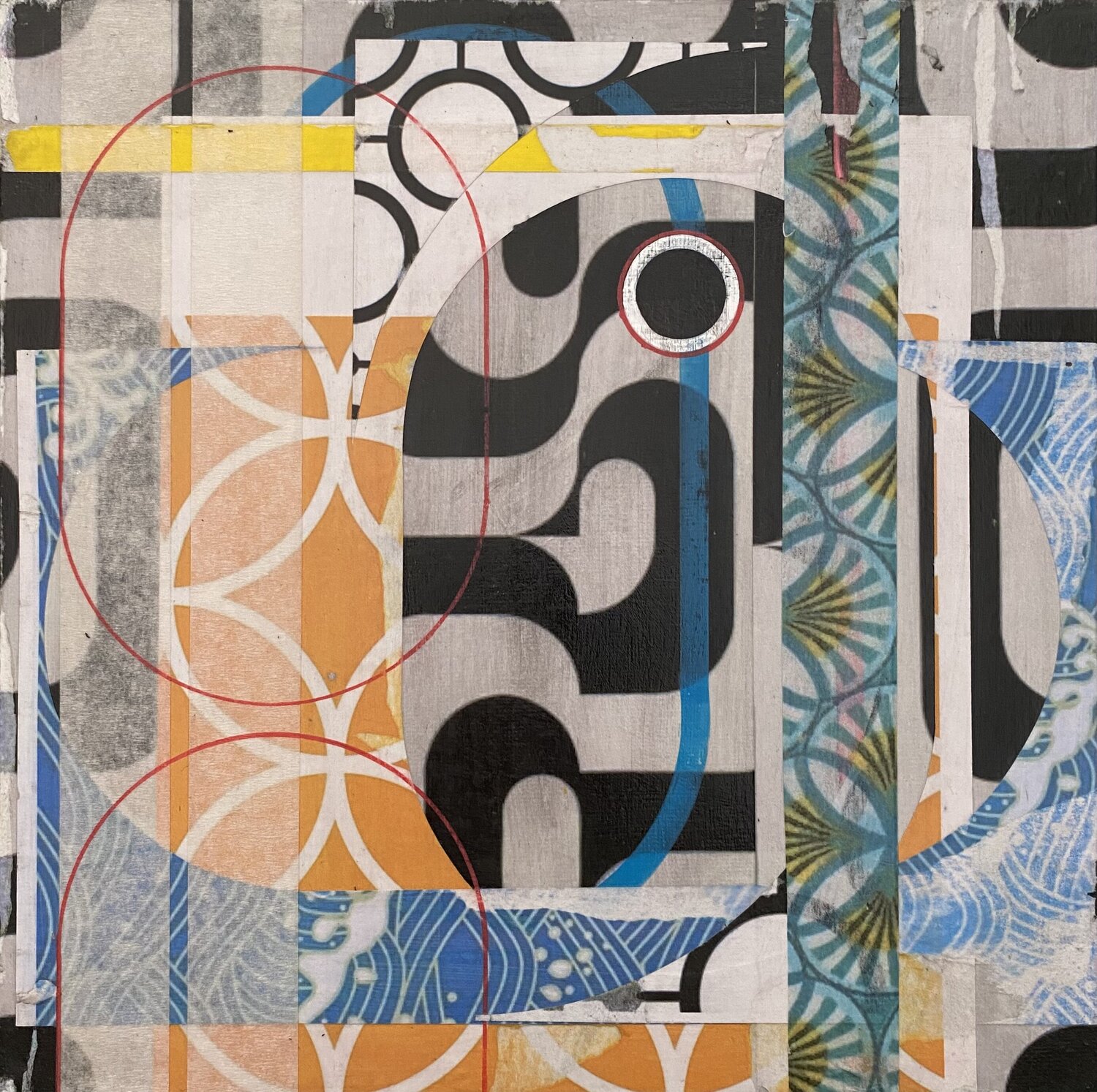 Fragments 04 — Urban Rhythm Christelle RIFFET (Cehere) Original painting for sale
