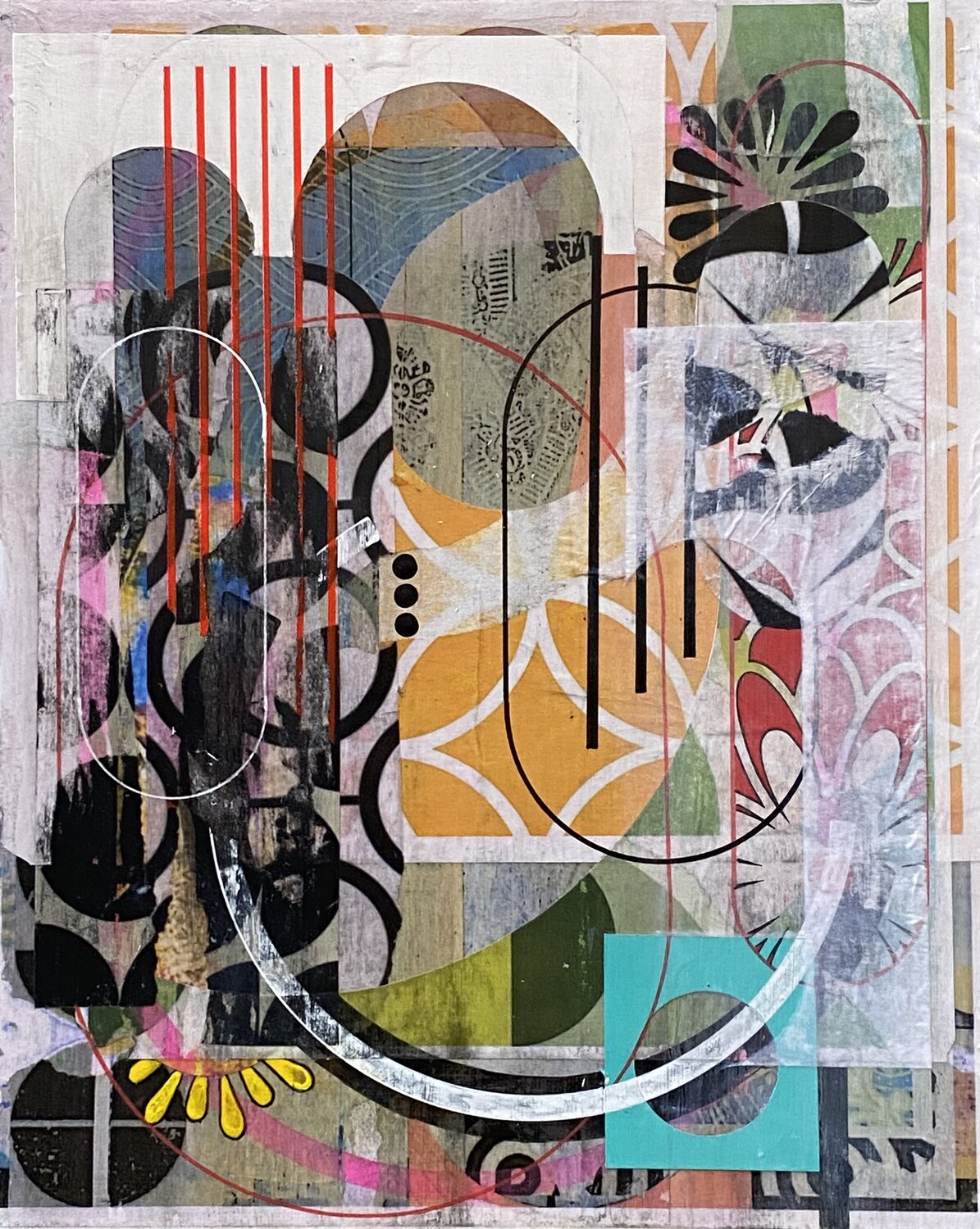 Fragments 05 — Floating Layers Christelle RIFFET (Cehere) Original painting for sale