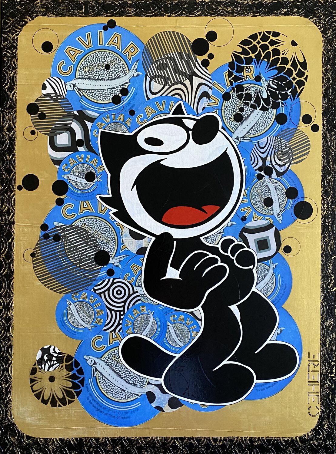 CAVIAR STATE OF MIND Christelle RIFFET (Cehere) Original painting for sale