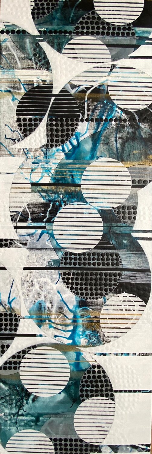 CIRCULAR TENSION Christelle RIFFET (Cehere) Original painting for sale