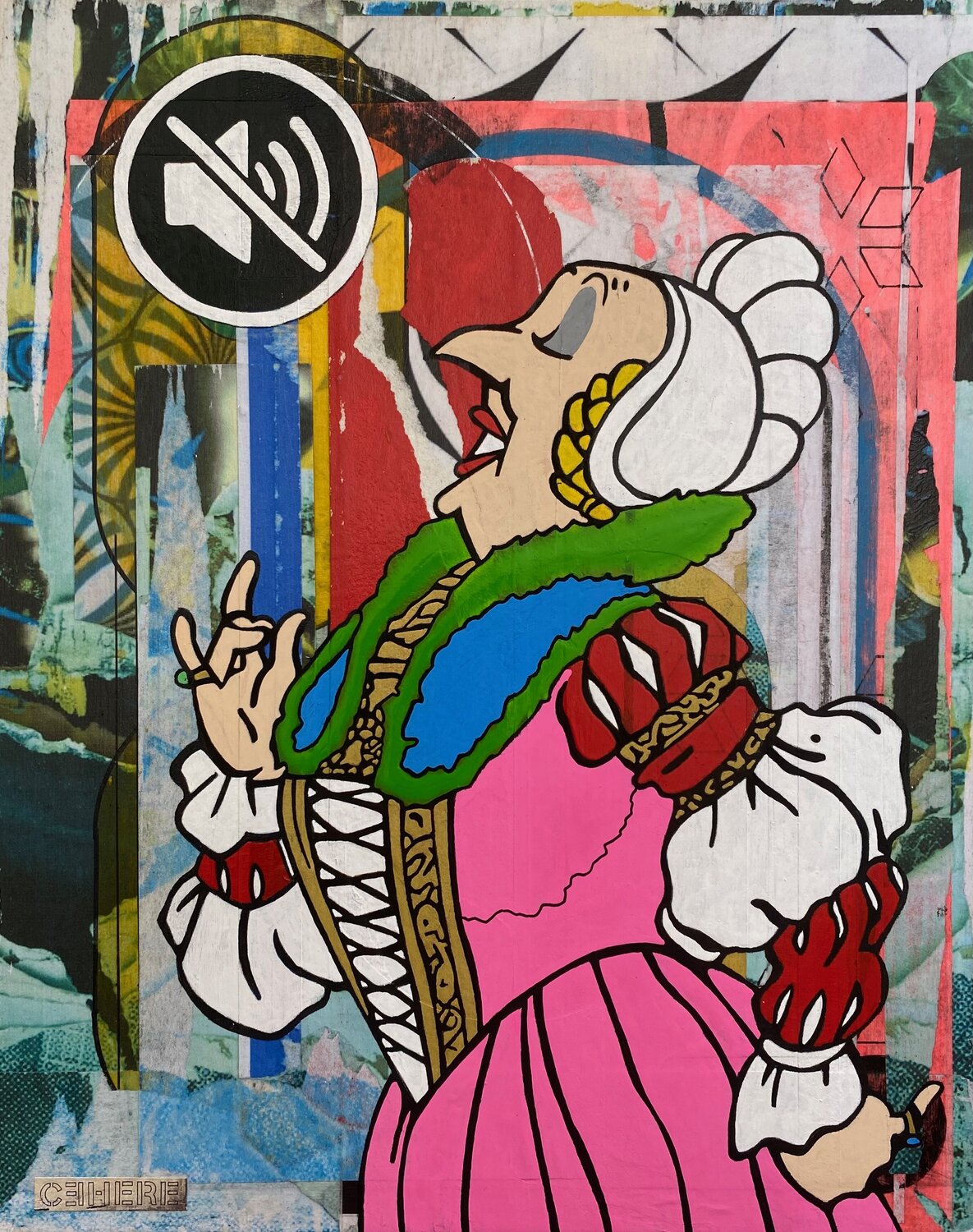 MUTE Christelle RIFFET (Cehere) Original painting for sale