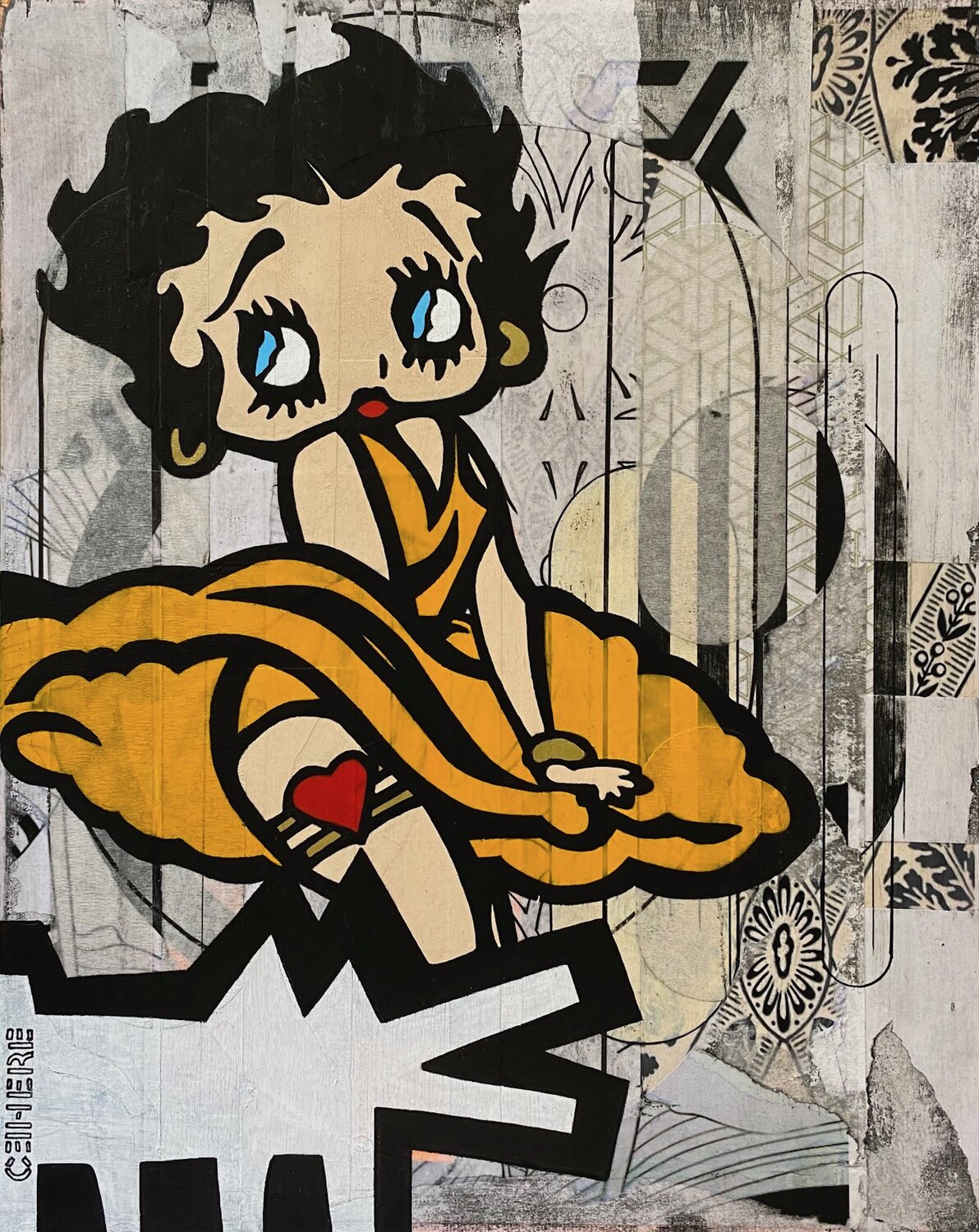 HEART IN MOTION Christelle RIFFET (Cehere) Original painting for sale