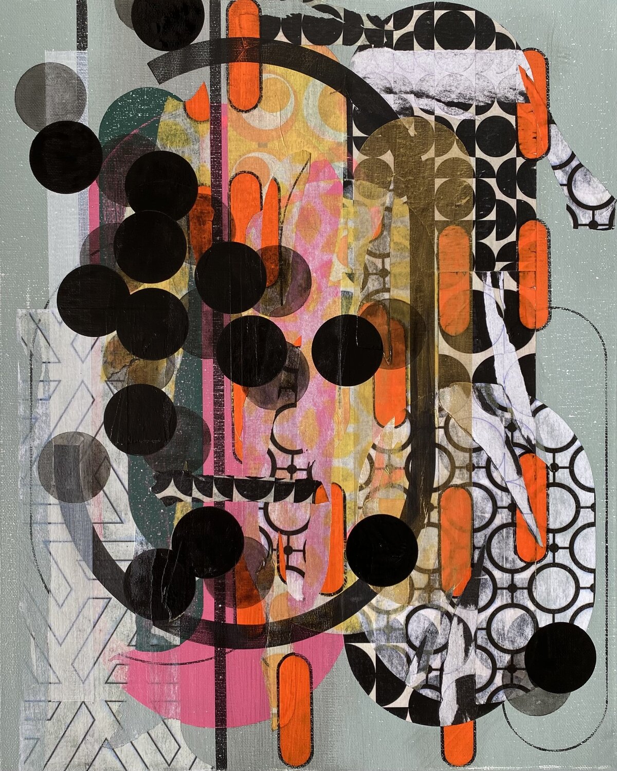 OVERLAPPING FREQUENCIES Christelle RIFFET (Cehere) Original painting for sale