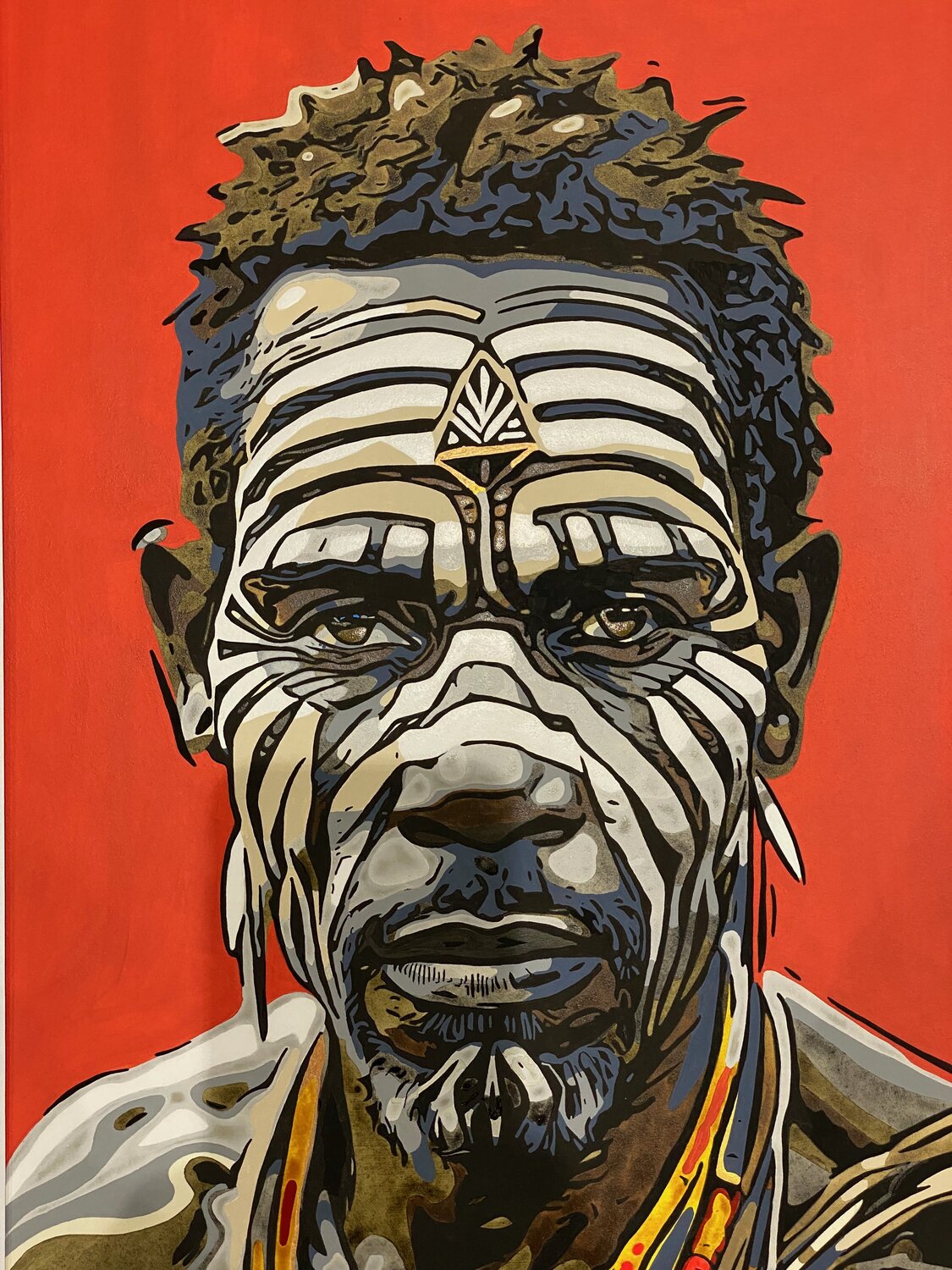 WARRIOR SPIRIT Christelle RIFFET (Cehere) Original painting for sale