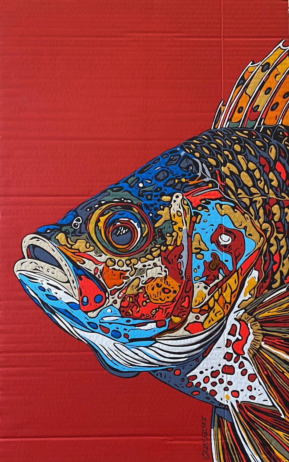 Wild Current Christelle RIFFET (Cehere) Original painting for sale