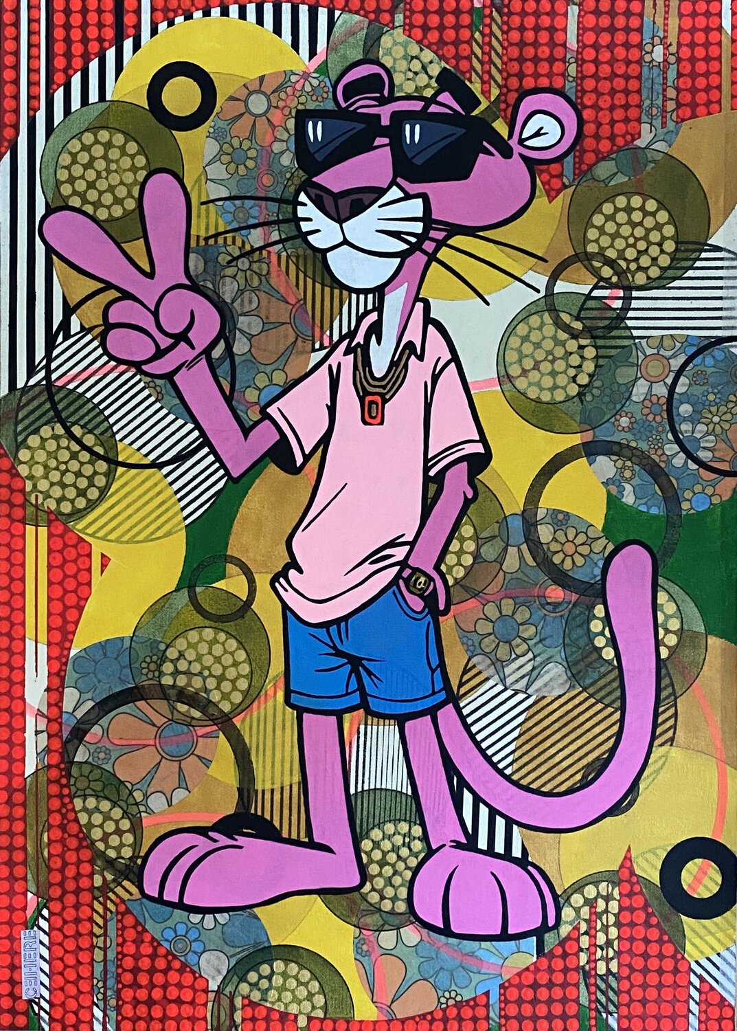 TOO COOL TO CARE Christelle RIFFET (Cehere) Original painting for sale