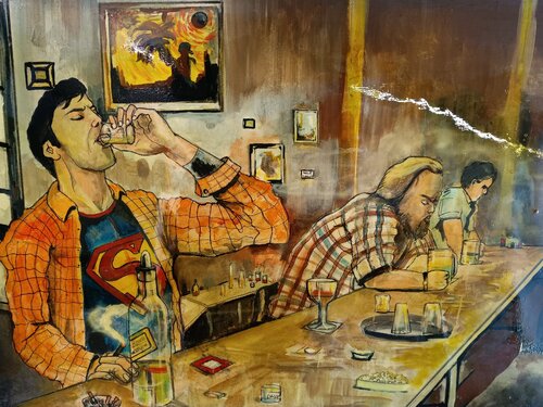 clark e' super von Daniele Bianchi, Malerei kaufen auf Select