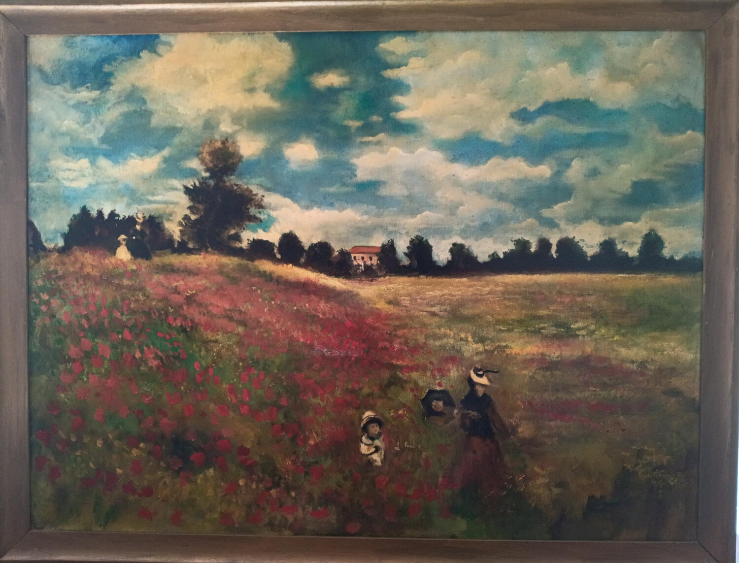 OMAGGIO A MONET\ LES COQUELITOS \ I PAPAVERI Daniele Bianchi Original painting for sale