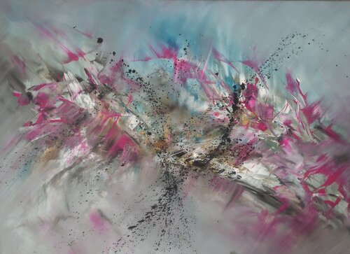 Purple mountains by Veronika Slívová, Painting for Sale on Select
