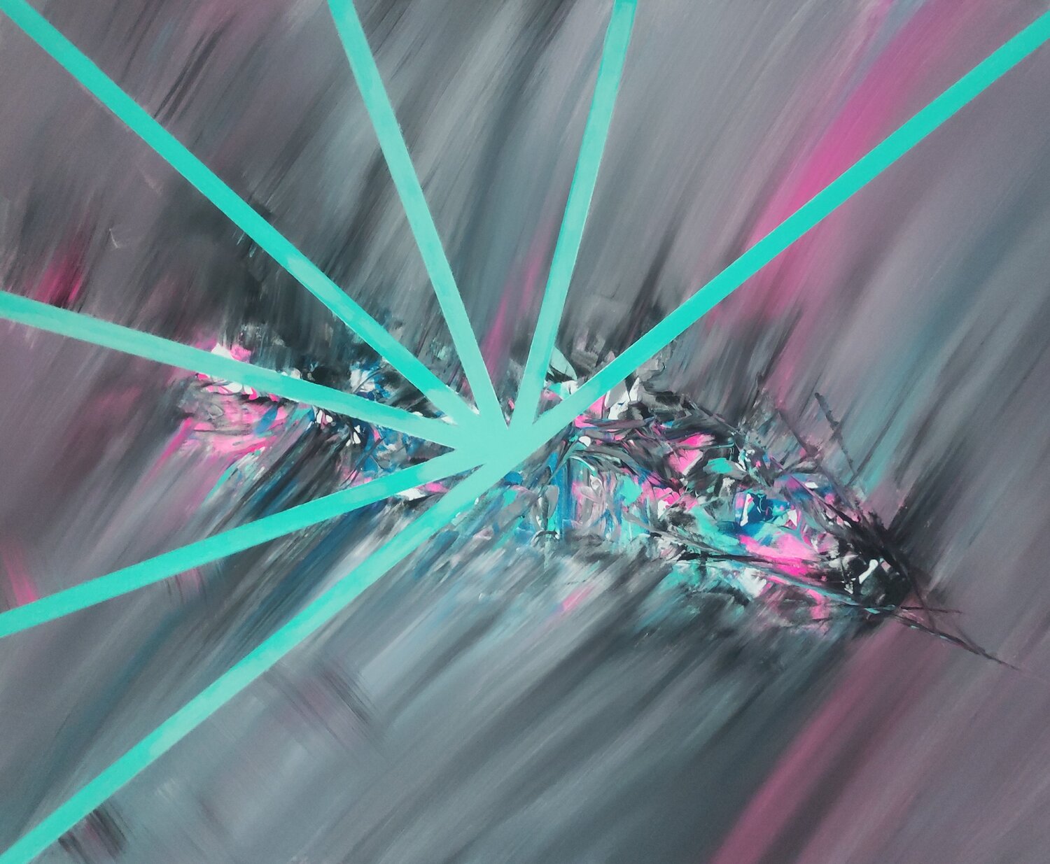 Neo city Veronika Slívová Original painting for sale